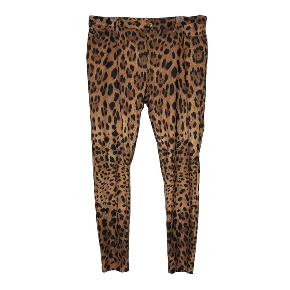 DONCASTER - Silky, Soft and Stretchy Leopard Print Pants - Size 16 Like New